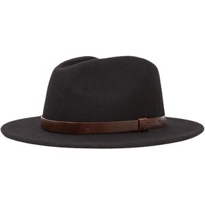 Brixton Messer Fedora Black Tan Band Size Medium Unisex
